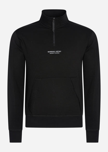 Marshall Artist Truien  Siren 1/4 zip sweat - black 