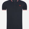 Fred Perry Polo's  Twin tipped fred perry shirt - navy white red 