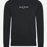Fred Perry Truien  Embroidered sweatshirt - black 