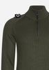 MA.Strum Truien  Quarter zip knit - oil slick 