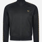 Fred Perry Vesten  Seasonal taped track jacket - black gold 