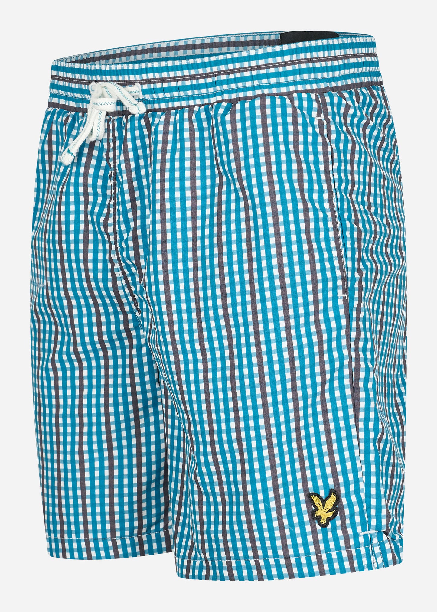 Lyle & Scott Zwembroeken  Gingham swim shorts - barrack blue 