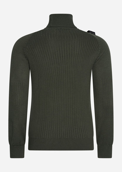 MA.Strum Truien  Roll neck knit - oil slick 