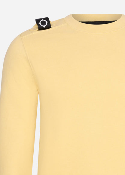 MA.Strum Truien  Core crew sweat - mellow yellow 