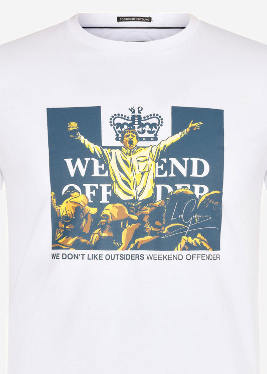 Weekend Offender T-shirts  Leo gregory - white 