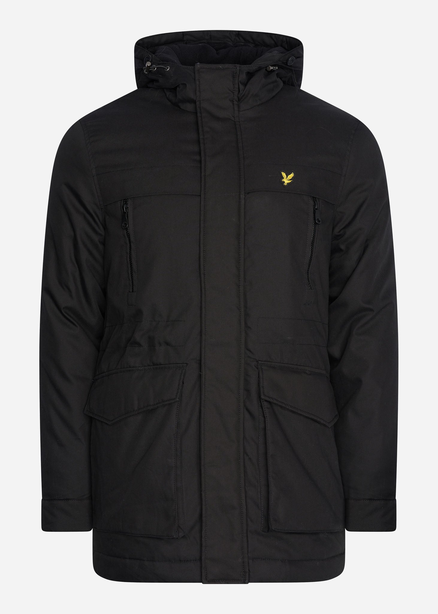 Lyle & Scott Jassen  Winter weight micro fleece lined parka - jet black 