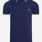 Fred Perry Polo's  Twin tipped fred perry shirt - french navy 
