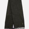 Lyle & Scott Sjaals  Tartan lambswool scarf - jet black olive light grey marl 