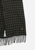 Lyle & Scott Sjaals  Tartan lambswool scarf - jet black olive light grey marl 