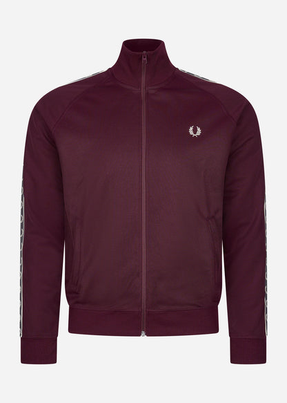 Fred Perry Vesten  Seasonal taped track jacket - oxblood gunmetal 