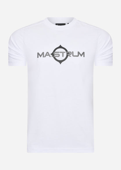 MA.Strum T-shirts  SS logo print tee - optic white 