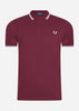 Fred Perry Polo's  Twin tipped fred perry shirt - port 