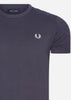 Fred Perry T-shirts  Taped ringer t-shirt - dark graphite 