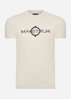 MA.Strum T-shirts  SS logo print tee - aluminium 