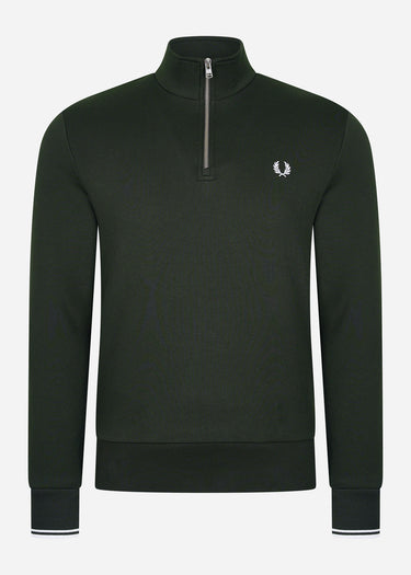 Fred Perry Truien  Half zip sweatshirt - night green 
