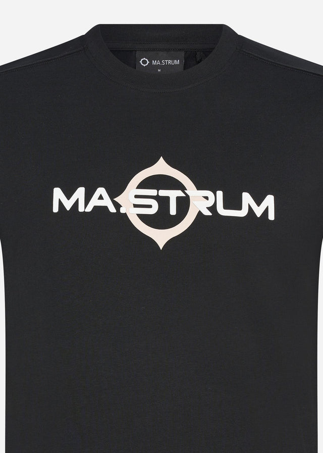 MA.Strum T-shirts  SS logo print tee - jet black 