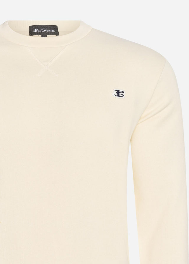 Ben Sherman Truien  B logo crew - ivory 