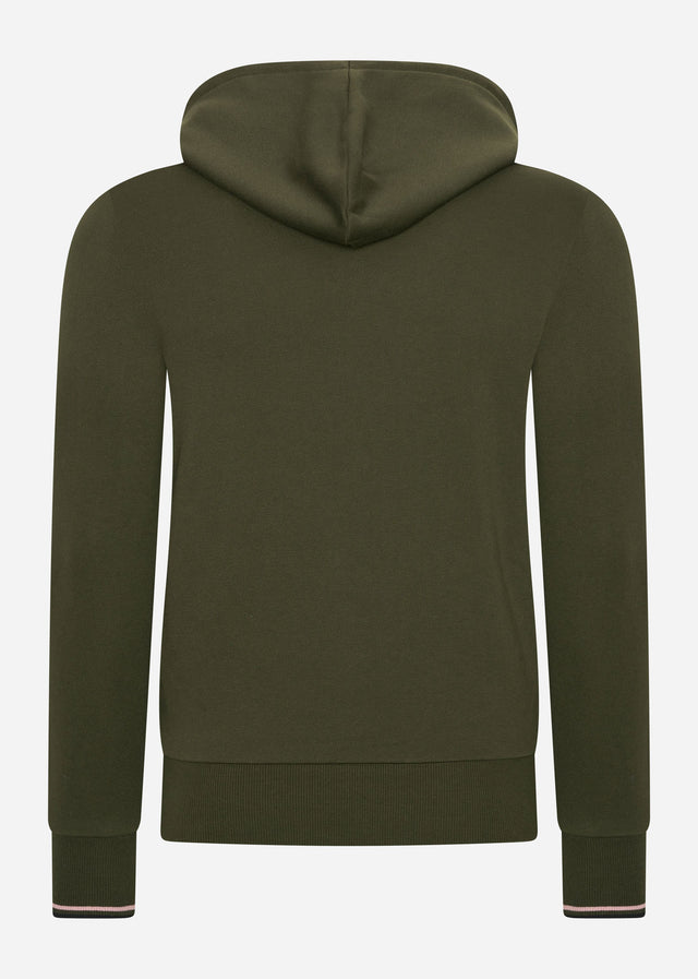 Fred Perry Hoodies  Tipped hooded sweatshirt - hunting green 