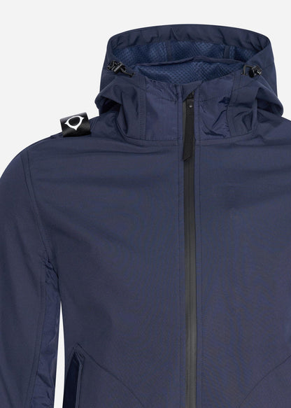 MA.Strum Jassen  Softshell full zip hooded jacket - dark navy 