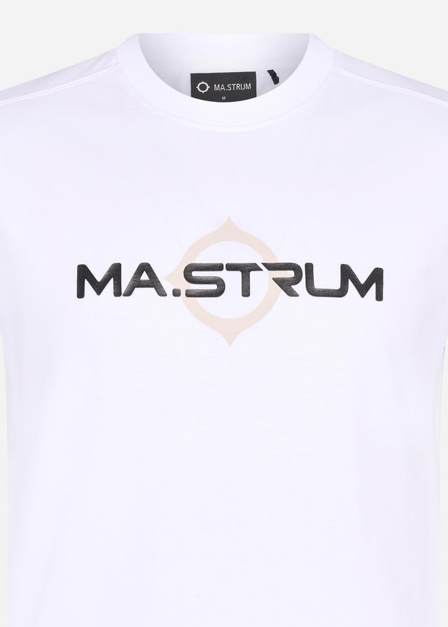 MA.Strum T-shirts  SS logo print tee - optic white 
