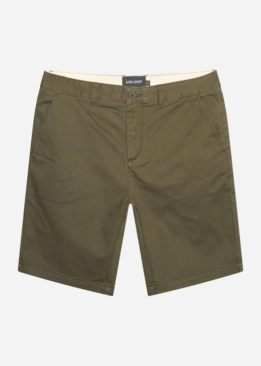 Lyle & Scott Korte Broeken  Chino short - olive 