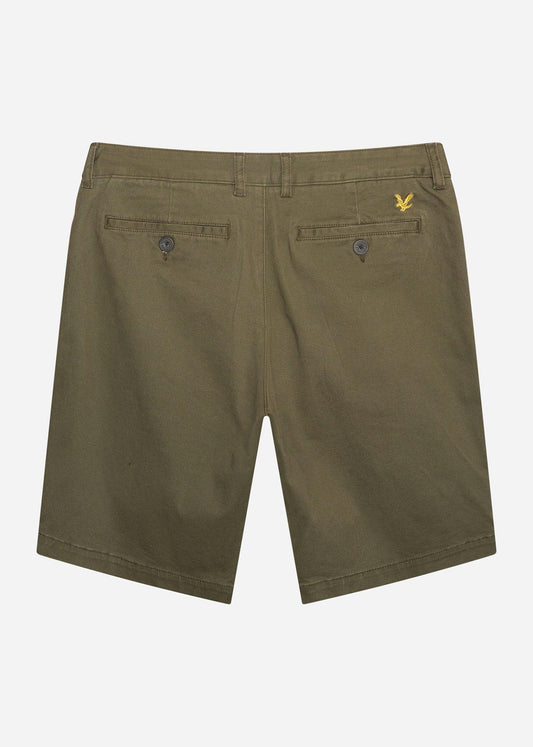 Lyle & Scott Korte Broeken  Chino short - olive 