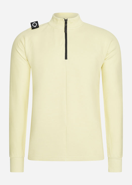 MA.Strum Truien  Dfp funnel neck zip top - mellow yellow 