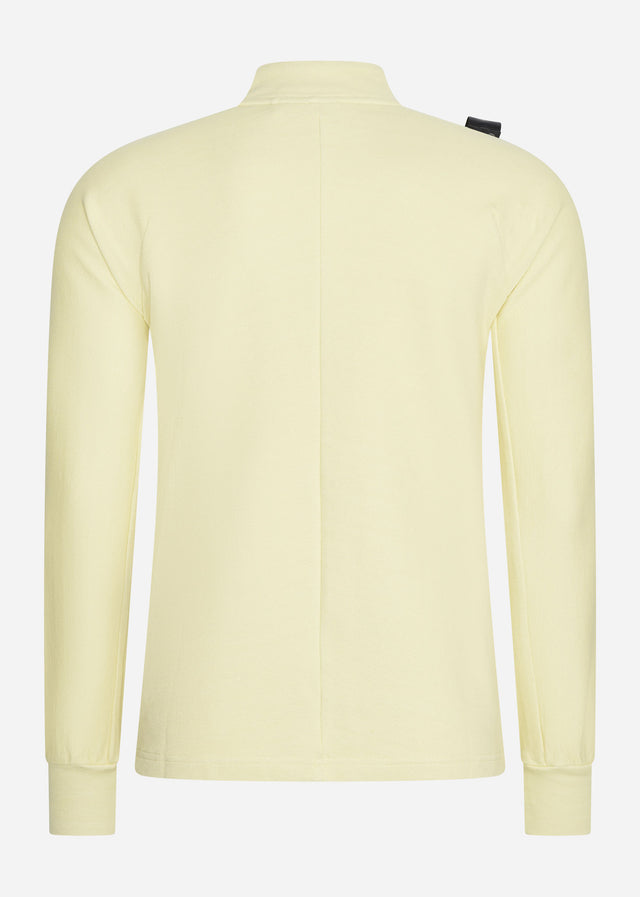 MA.Strum Truien  Dfp funnel neck zip top - mellow yellow 