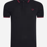 Fred Perry Polo's  Twin tipped fred perry shirt - black tawny port 