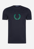 Fred Perry T-shirts  Laurel wreath graphic t-shirt - navy 