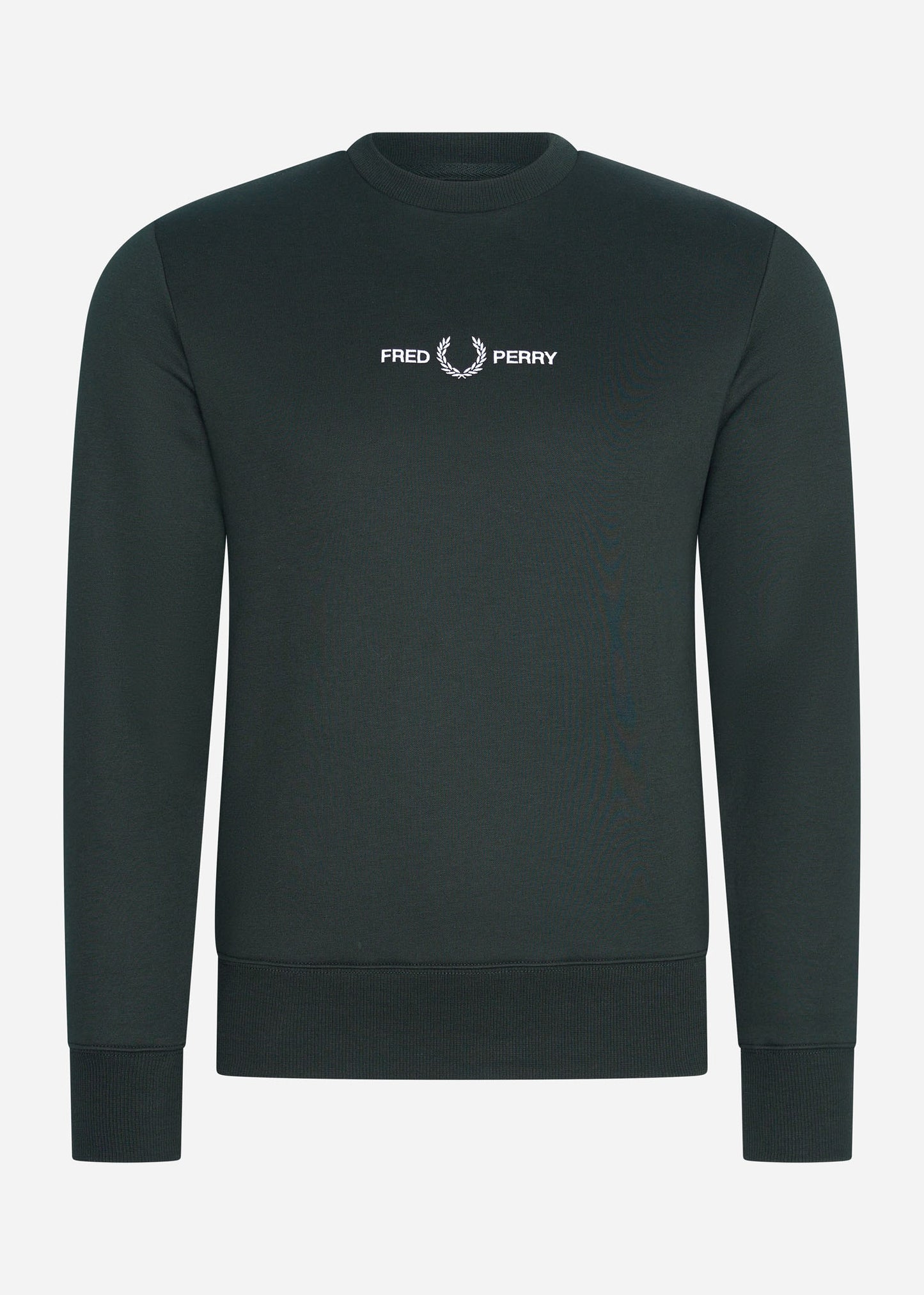Fred Perry Truien  Embroidered sweatshirt - night green 