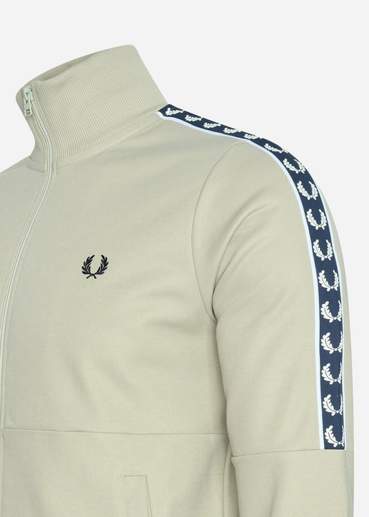 Fred Perry Vesten  Panelled taped track jacket - light oyster 