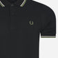 Fred Perry Polo's  Twin tipped fred perry shirt - black ecru pistachio 