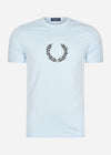 Fred Perry T-shirts  Laurel wreath graphic t-shirt - light ice 