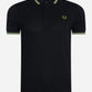 Fred Perry Polo's  Twin tipped fred perry shirt - black ecru kiwi 