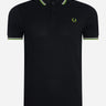 Fred Perry Polo's  Twin tipped fred perry shirt - black ecru kiwi 
