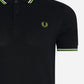 Fred Perry Polo's  Twin tipped fred perry shirt - black ecru kiwi 