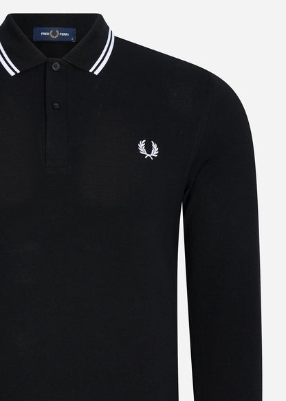 Fred Perry Longsleeve Polo's  LS twin tipped shirt - black 