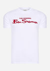 Ben Sherman T-shirts  Signature flock tee - white 