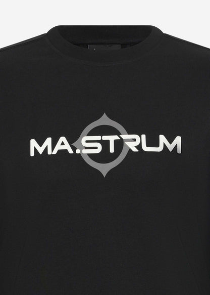 MA.Strum Longsleeve Tees  LS logo print tee - jet black 