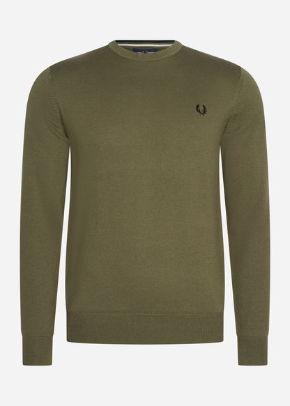 Fred Perry Truien  Classic crew neck jumper - uniform green 