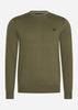 Fred Perry Truien  Classic crew neck jumper - uniform green 