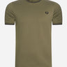Fred Perry T-shirts  Twin tipped t-shirt - uniform green 