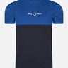 Fred Perry T-shirts  Branded colour block t-shirt - navy 