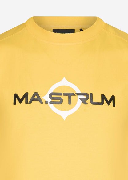 MA.Strum T-shirts  SS logo print tee - citrus yellow 