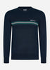 Ben Sherman Truien  Chest stripe crew - dark navy 