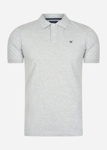 Hackett London Polo's  Cotton pique polo shirt - light grey marl 