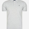 Hackett London Polo's  Cotton pique polo shirt - light grey marl 