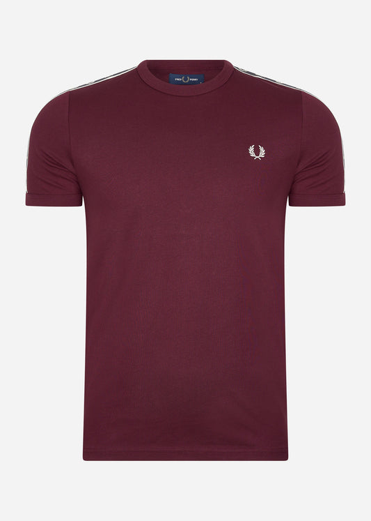 Fred Perry T-shirts  Contrast tape ringer t-shirt - oxblood gunmetal 