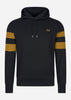 Fred Perry Hoodies  Tipped sleeve hooded sweat - black 